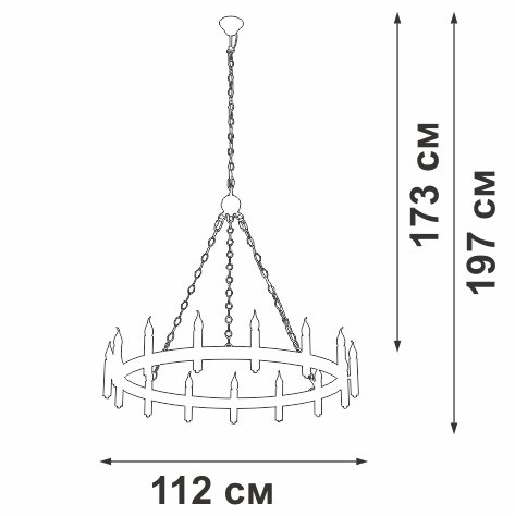 Подвесная люстра V1871-7/15 (металл, цвет бронза) - купить Подвесные люстры по цене 78156.0