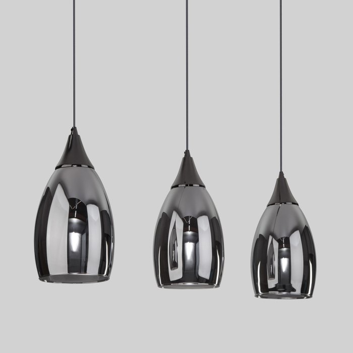 Подвесной светильник Cosmic черного цвета со стеклянными плафонами - лучшие Подвесные люстры в INMYROOM
