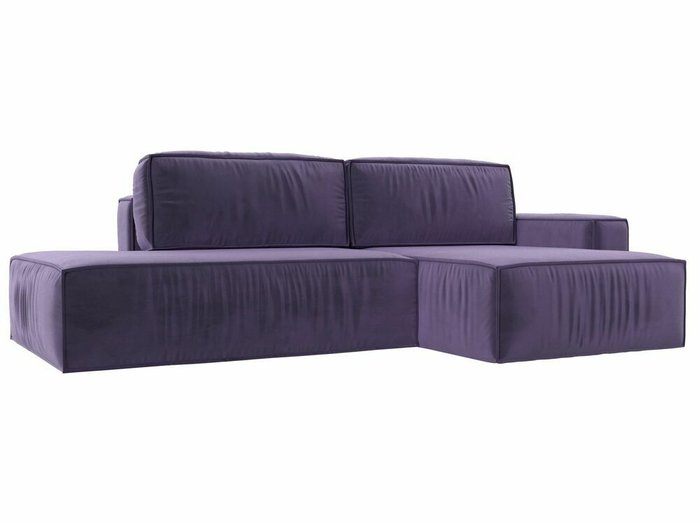 Угловой диван-кровать Прага модерн фиолетового цвета правый угол