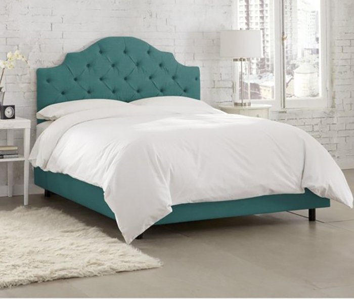 Кровать Henley Tufted Teal 180х200 бирюзового цвета - купить Кровати для спальни по цене 104000.0