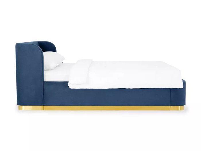 Кровать Vibe 160х200 синего цвета с подъемным механизмом - лучшие Кровати для спальни в INMYROOM