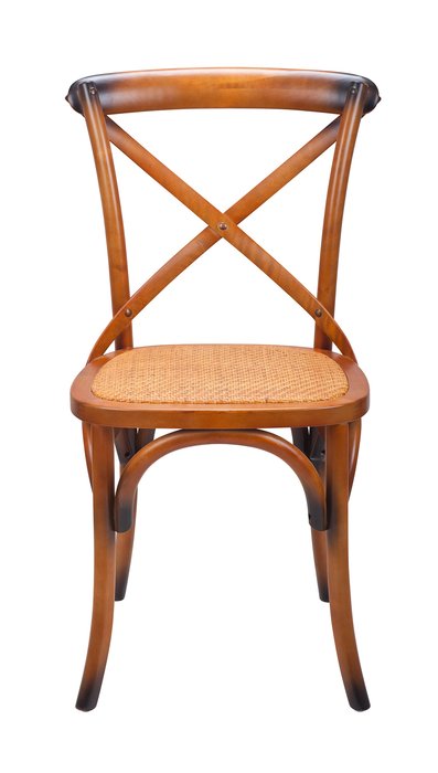 Венский стул Cross back foxy оранжевого цвета - купить Обеденные стулья по цене 16110.0