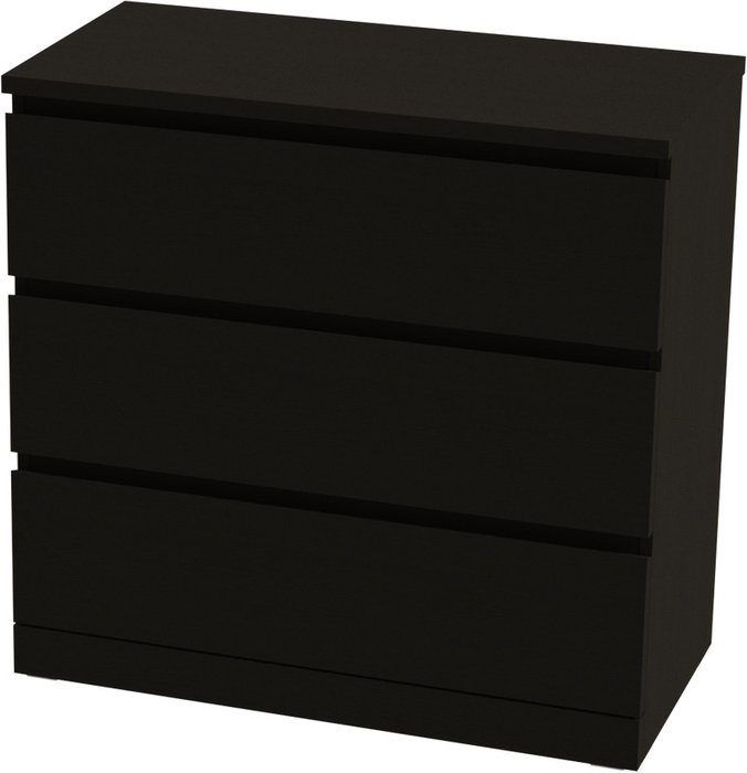 Комод Варма с тремя выдвижными ящиками черного цвета