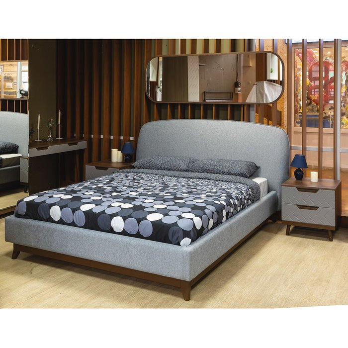 Кровать Сканди Лайт Грей 180х200  - лучшие Кровати для спальни в INMYROOM
