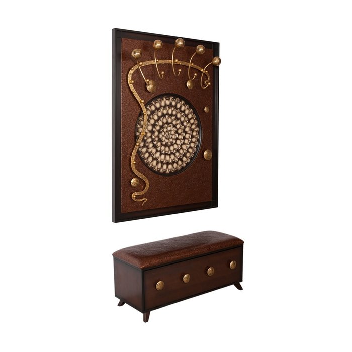 Комплект мебели Heri-2  Каштан коричневого цвета - купить Гарнитуры для прихожей по цене 96910.0