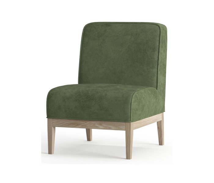 Кресло из велюра Арагорн темно-зеленого цвета