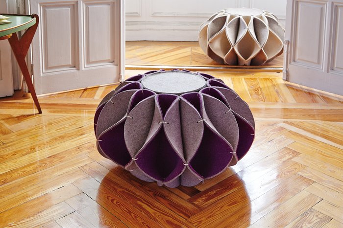 Высокий пуф Ruff фиолетового цвета - лучшие Бескаркасная мебель в INMYROOM