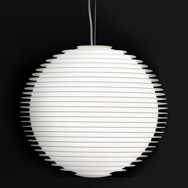 Подвесной светильник Rotaliana Flow с плафоном из литого опалового поликарбоната сферической формы - лучшие Подвесные светильники в INMYROOM