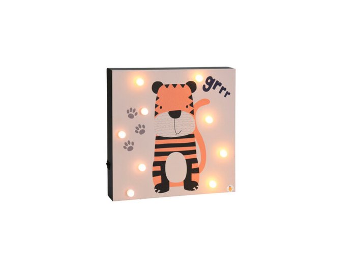 Настенная декорация Funny Animals Тигр 25х25 с Led подсветкой 