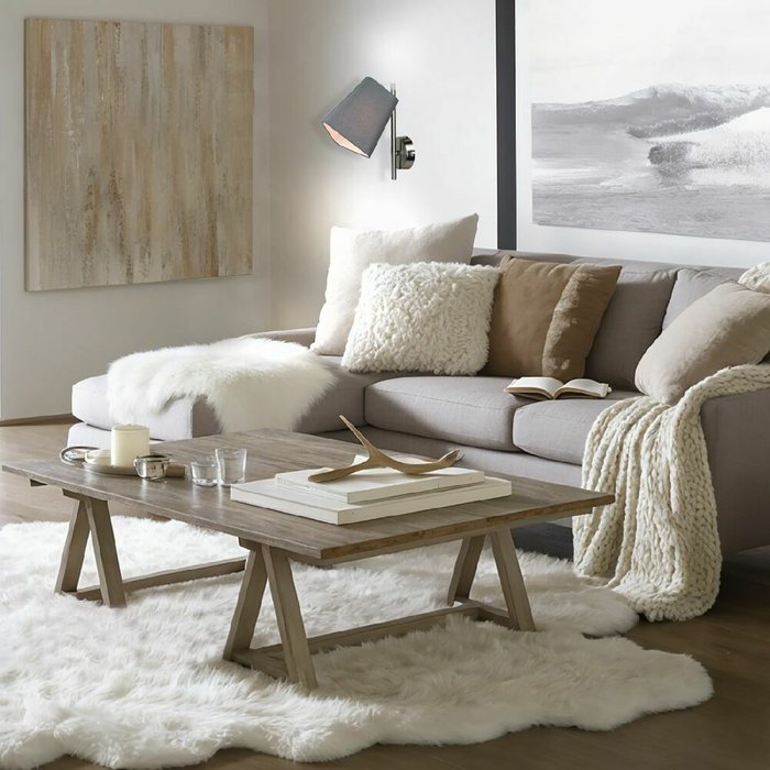 Бра Hall 10185/1A Grey (ткань, цвет серый) - лучшие Бра и настенные светильники в INMYROOM Бра Hall 10185/1A Grey (ткань, цвет серый) - лучшие Бра и настенные светильники в INMYROOM