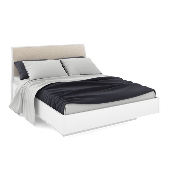 Кровать Бланш 140х200 с  подъемным механизмом белого цвета