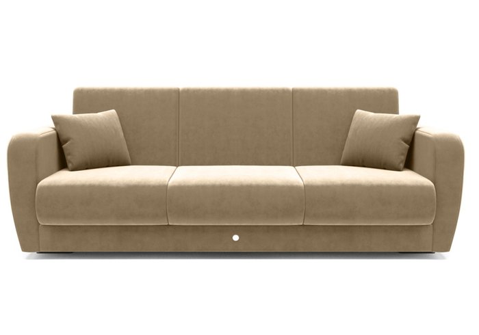 Набор из дивана-кровати с двумя креслами бежевого цвета - купить Прямые диваны по цене 300000.0