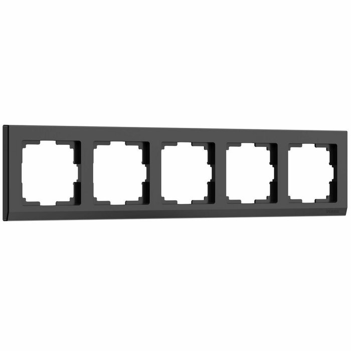 Рамка из пластика на 5 постов Stark черный W0051808 Рамка из пластика на 5 постов Stark черный W0051808