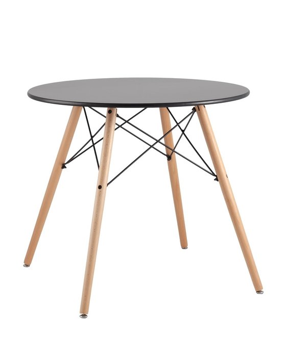 Обеденный стол Dsw Eames черно-бежевого цвета