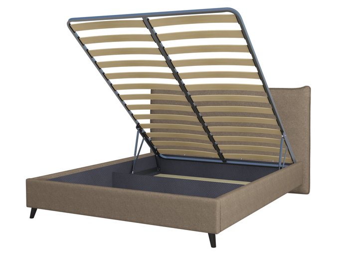 Кровать Kamizo 120х200 темно-бежевого цвета с подъемным механизмом - купить Кровати для спальни по цене 28787.0