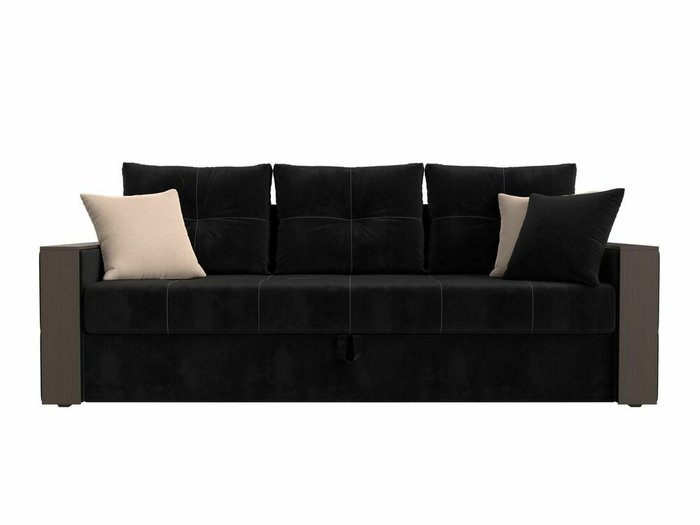 Диван-кровать Валенсия черного цвета - купить Прямые диваны по цене 39999.0