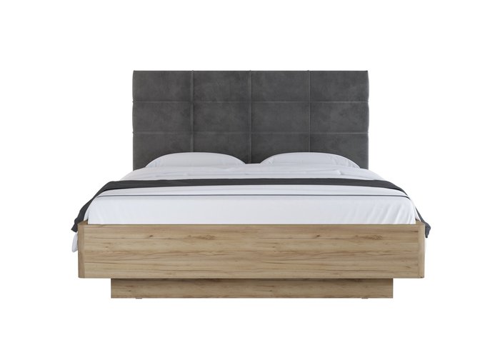 Кровать Amber Comfort 180х200 серо-бежевого цвета с подъёмным механизмом - купить Кровати для спальни по цене 55540.0 Кровать Amber Comfort 180х200 серо-бежевого цвета с подъёмным механизмом - купить Кровати для спальни по цене 55540.0