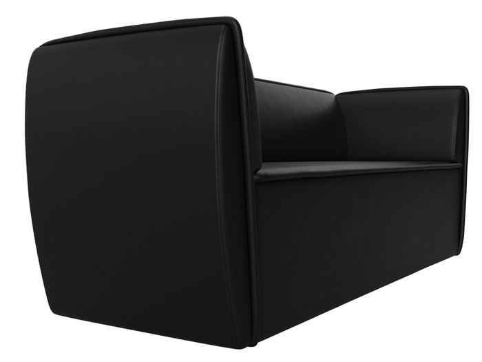 Прямой диван Бергамо черного цвета (экокожа) - лучшие Прямые диваны в INMYROOM
