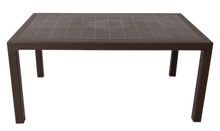 Стол из искусственного ротанга цвета венге - купить Садовые столы по цене 13860.0