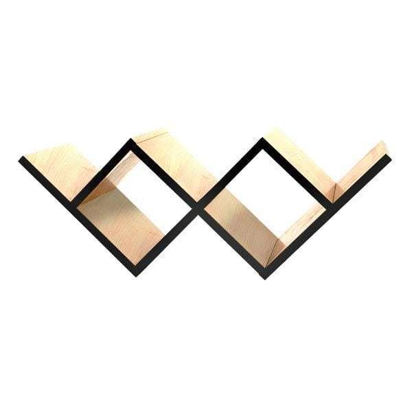 Полка для гостиной Woo Shelf с торцом черного цвета Полка для гостиной Woo Shelf с торцом черного цвета