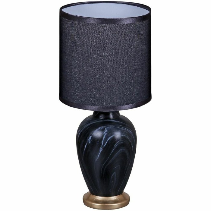 Настольная лампа 98474-0.7-01 BK (ткань, цвет черный) - купить Настольные лампы по цене 1080.0
