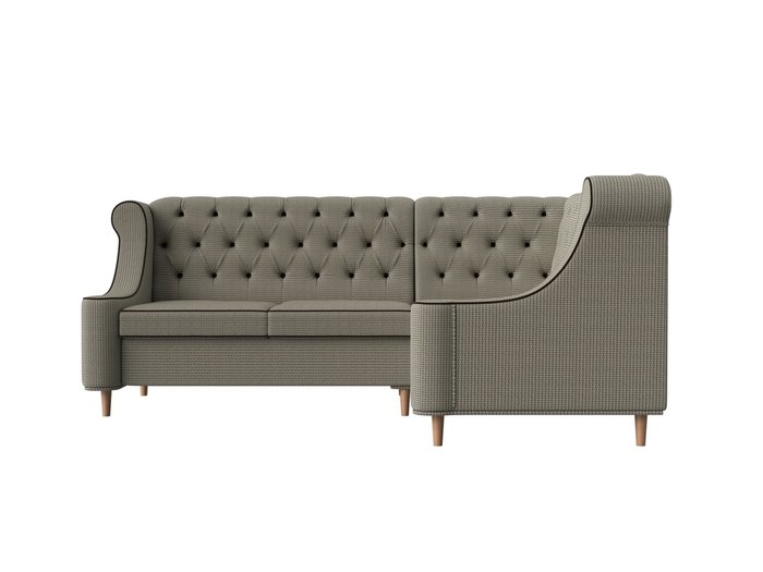 Угловой диван Бронкс коричневого цвета правый угол - купить Угловые диваны по цене 62999.0