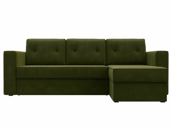 Угловой диван-кровать Принстон зеленого цвета правый угол  - купить Угловые диваны по цене 48999.0