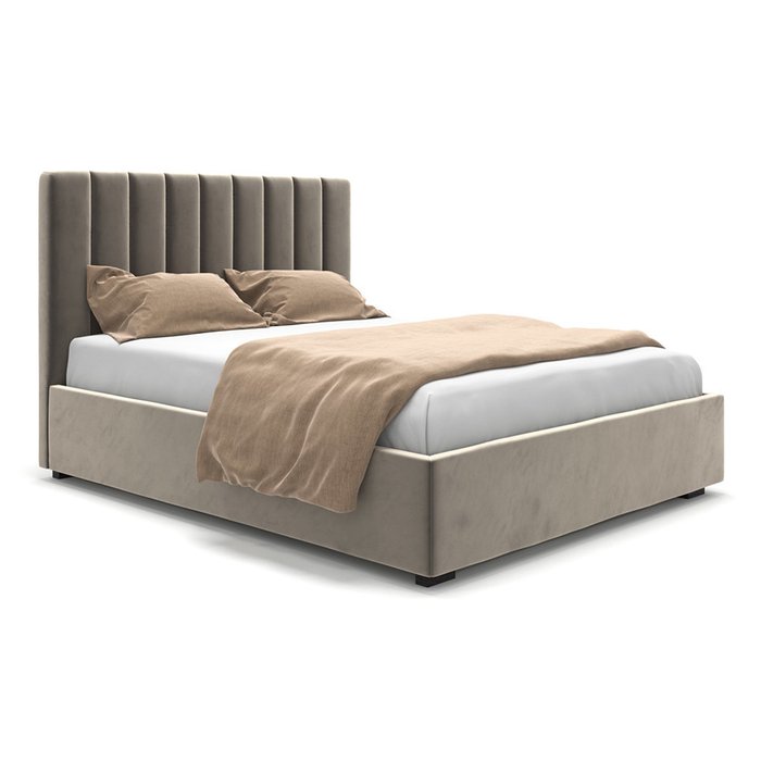 Кровать Elle серого цвета 140х200