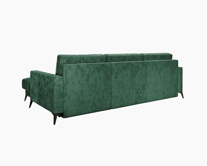 Диван-кровать угловой правый Наоми 2 зеленого цвета - лучшие Угловые диваны в INMYROOM