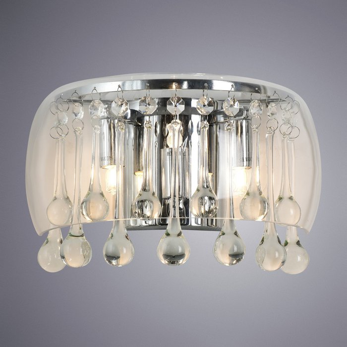 Настенный светильник с прозрачным плафоном - купить Бра и настенные светильники по цене 3730.0