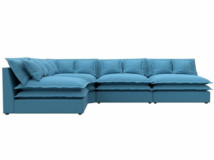 Угловой диван Лига 040 голубого цвета левый угол - купить Угловые диваны по цене 91999.0