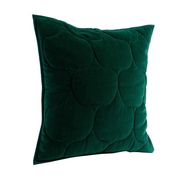Чехол на подушку бархатный Хвойное утро зеленого цвета - купить Декоративные подушки по цене 1990.0