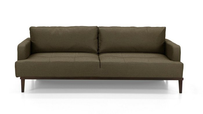 Диван-кровать Бендиго Лайт темно-коричневого цвета - купить Прямые диваны по цене 60600.0