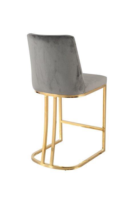 Стул полубарный Пресли золотисто-серого цвета - лучшие Обеденные стулья в INMYROOM