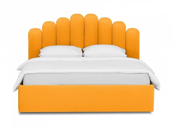 Кровать Queen Sharlotta 160х200 горчичного цвета с подъемным механизмом - купить Кровати для спальни по цене 83280.0