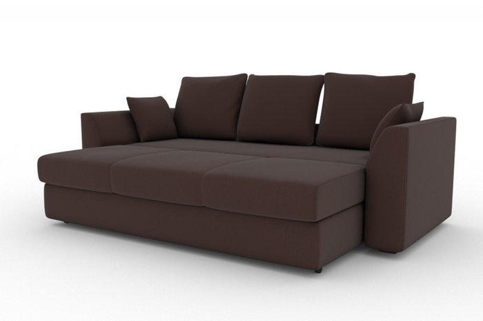 Прямой диван-кровать Belfest коричневого цвета - купить Прямые диваны по цене 15500.0