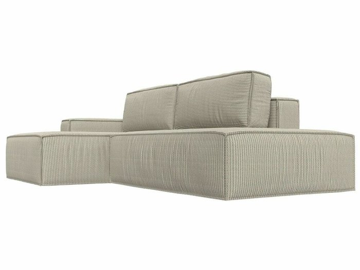 Угловой диван-кровать Прага модерн серо-бежевого цвета левый угол - лучшие Угловые диваны в INMYROOM