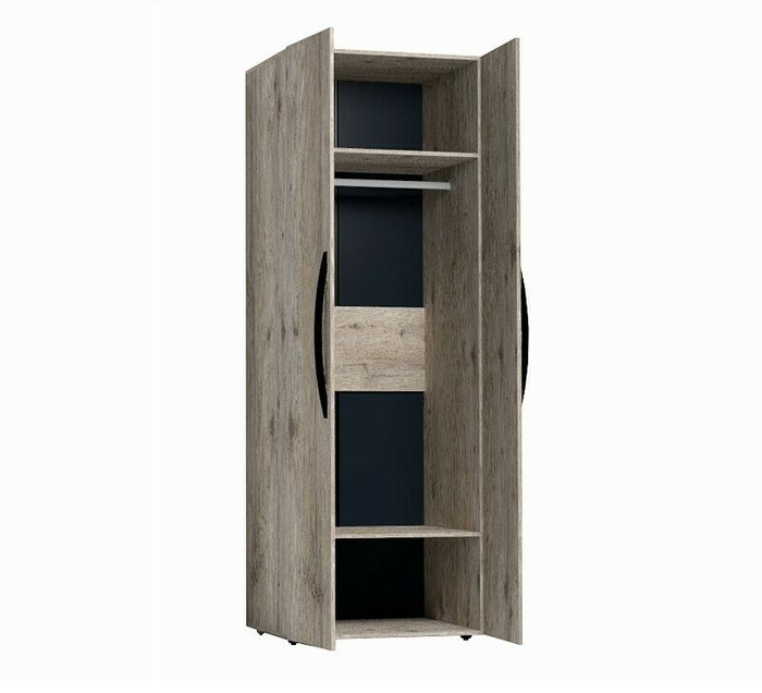 Шкаф для одежды с зеркалом Nature серо-бежевого цвета - лучшие Шкафы распашные в INMYROOM