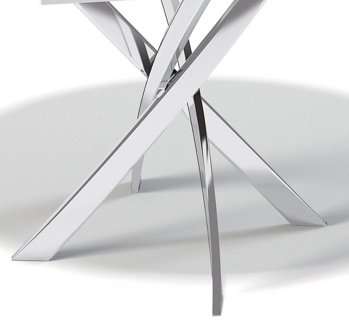 Раздвижной обеденный стол R110 белого цвета - лучшие Обеденные столы в INMYROOM