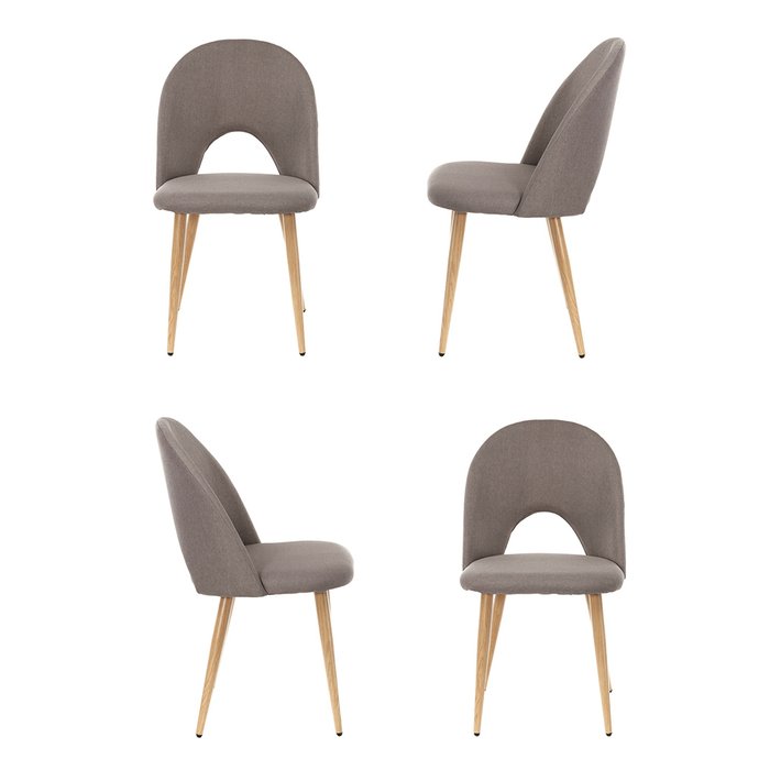 Комплект из четырех стульев Cleo цвета латте
