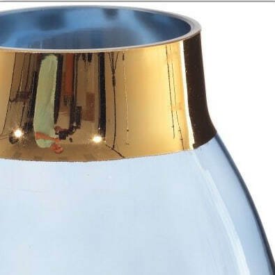 Стеклянная ваза H23 голубого цвета - купить Вазы  по цене 3903.0
