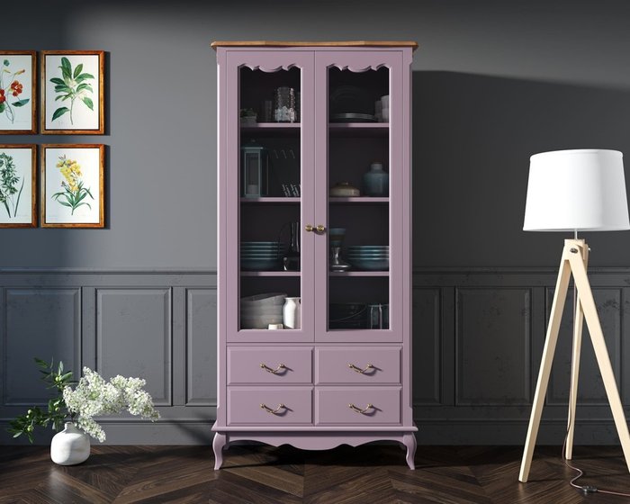 Книжный шкаф Leontina лилового цвета - купить Книжные шкафы по цене 93650.0