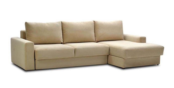 Угловой диван-кровать Вегас бежевого цвета