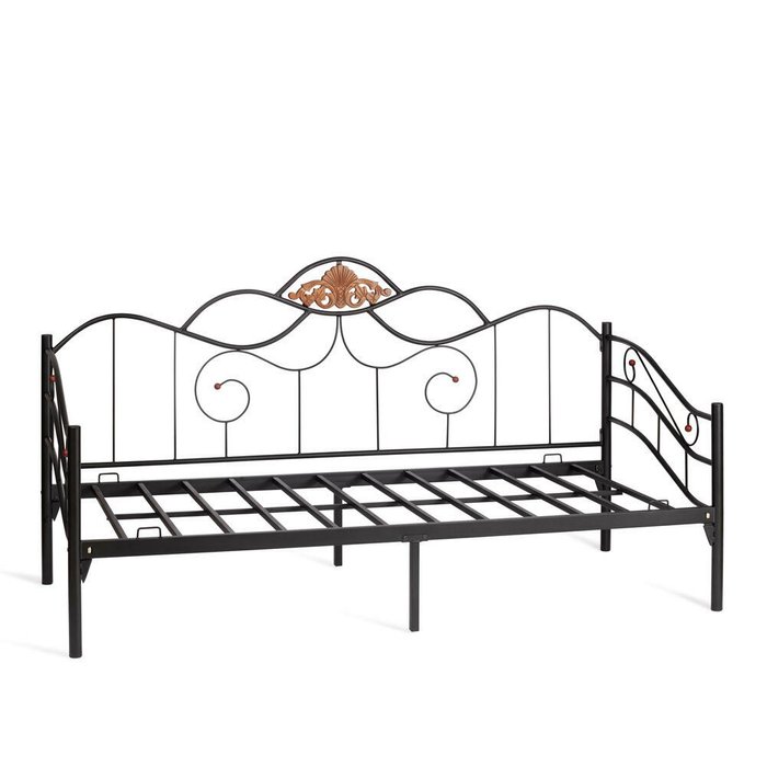 Кровать Federica 90х200 черного цвета - купить Кровати для спальни по цене 16740.0