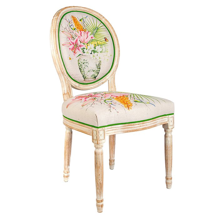 Стул Поющие в терновнике с цветочным принтом - купить Обеденные стулья по цене 29000.0