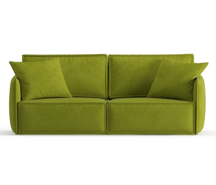 Диван-кровать из велюра Лортон зеленого цвета - купить Прямые диваны по цене 41590.0