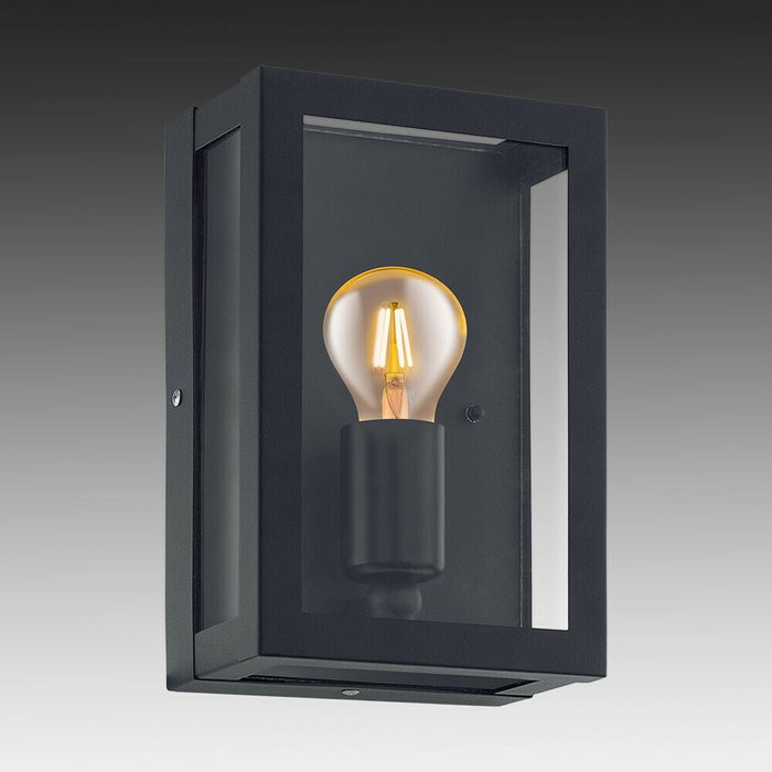 Уличный настенный светильник Alamonte черного цвета - купить Настенные уличные светильники по цене 4950.0