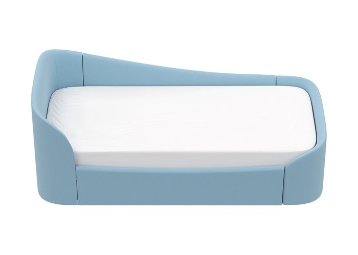 Диван-кровать Kidi Soft с низким изножьем 90х200 голубого цвета - лучшие Одноярусные кроватки в INMYROOM