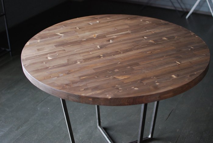 Обеденный стол Round черно-коричневого цвета - купить Обеденные столы по цене 14900.0