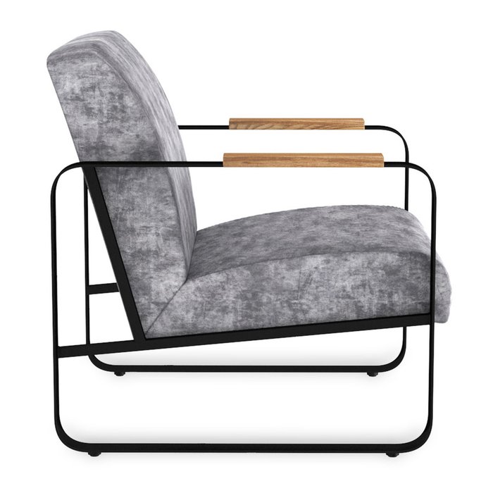 Кресло серого цвета на металлических ножках - купить Интерьерные кресла по цене 25860.0